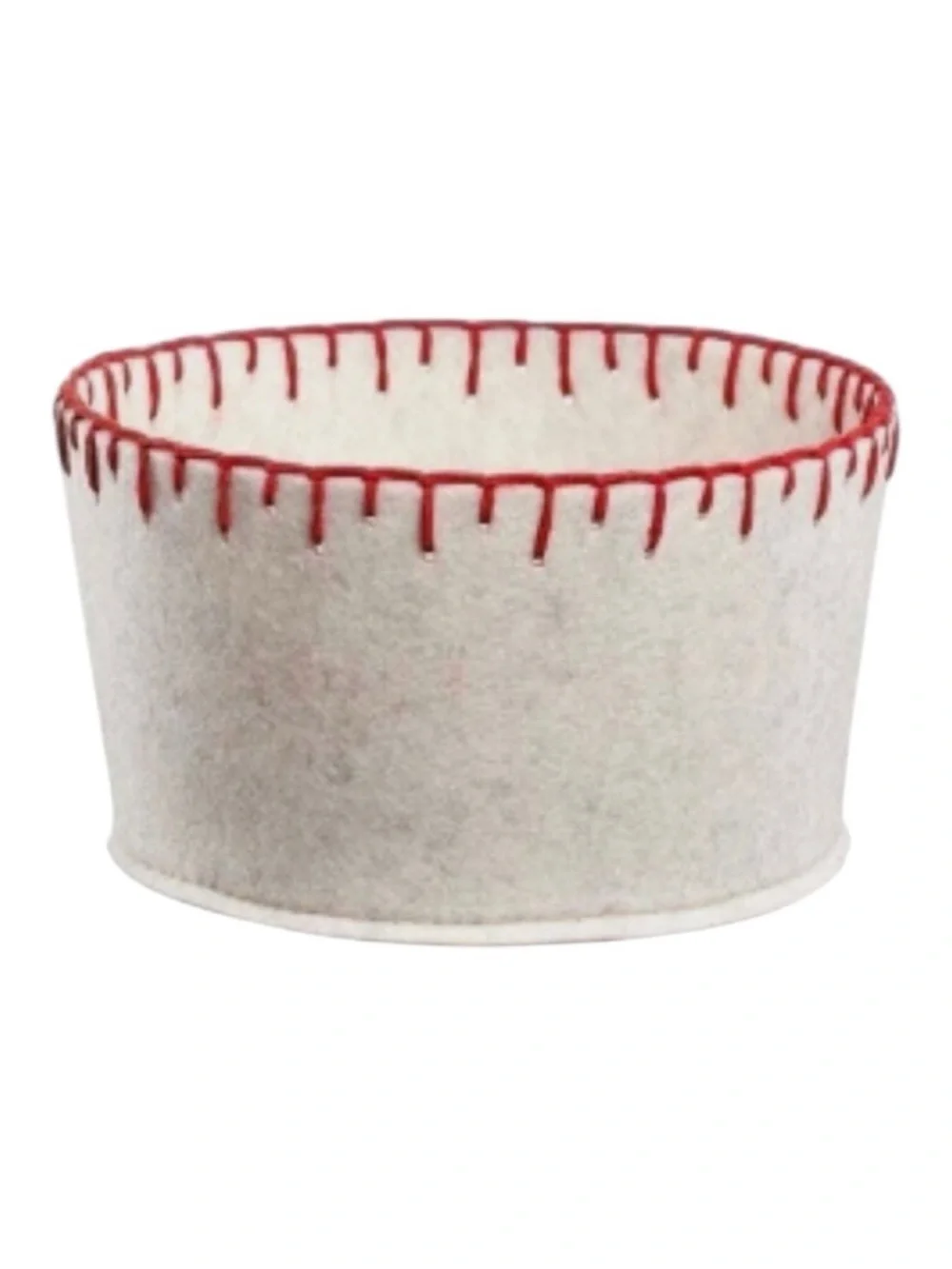 Threshold White & Red Round Storage Bin